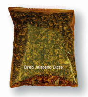 Dried Jalapeno Dices.  Perfect to add to your Deer Sausage for that extra KICK.
