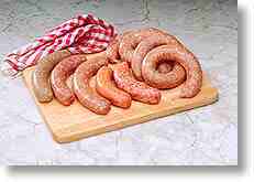 Natural Pork Casings - High Quality casings available by whole hanks or home-size packs.  Great for stuffing fresh sausages at home!