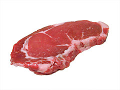Less Marbled Beef Steak Photograph.  Less Tender.