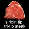 Sirloin Tip or Tri-Tip Steak Photograph.